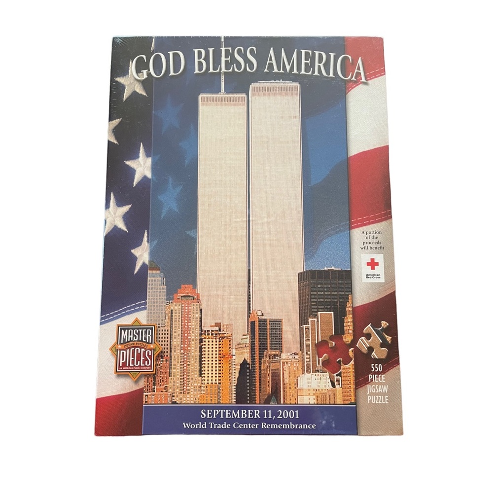 God Bless America September 11, 2001 World Trade Center Jigsaw Puzzle NEW 550pcs